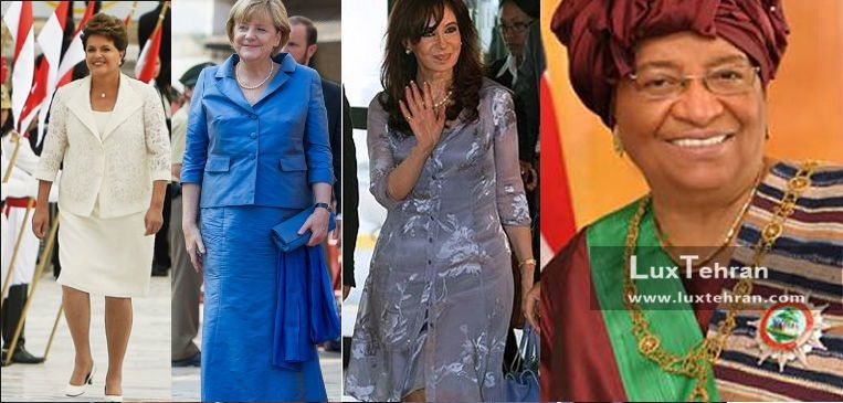 زنان سیاستمدار جهان (از راست به چپ: الن حانسون (رهبر لیبریبا) – کریشنا (رهبر سابق آرژانتین) – آنجلا مرکل (صدر اعظم آلمان) – دیلما روسف (رییس جمهور برزیل)