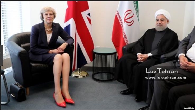 (تصویر دیدار حسن روحانی، رییس جمهور ایران با نخست وزیر انگلیس زنان سیاستمدار جهان