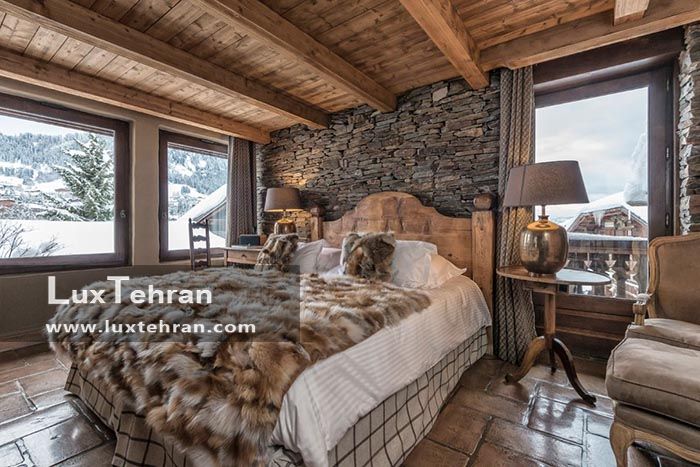 اتاق های چوبی در زمستان در هتل های لوکس