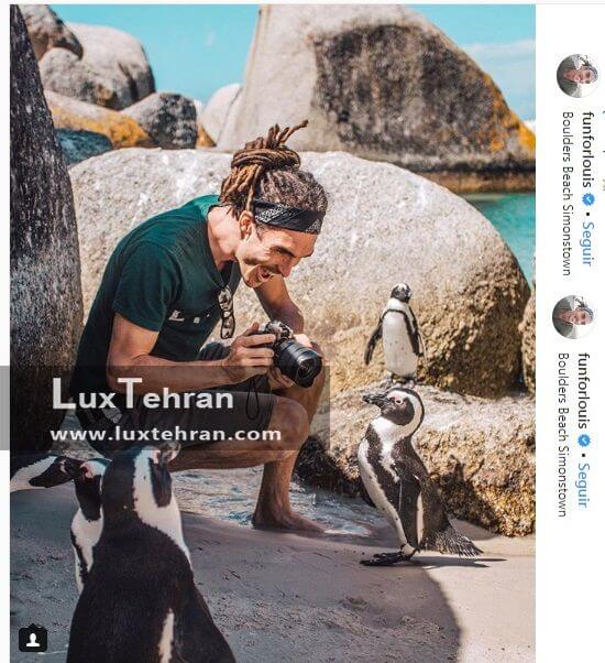 دیدار جذاب لوییس توریسم بلاگر معروف با پنگوئن های کنجکاو