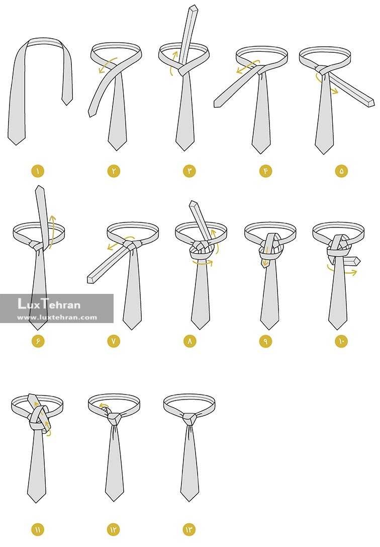آموزش نحوه بستن کراوات گره ترینتی