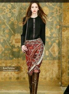 استفاده طراحان برند های مشهور از طرح و نقش گبه و قالی ایرانی در طراحی لباس