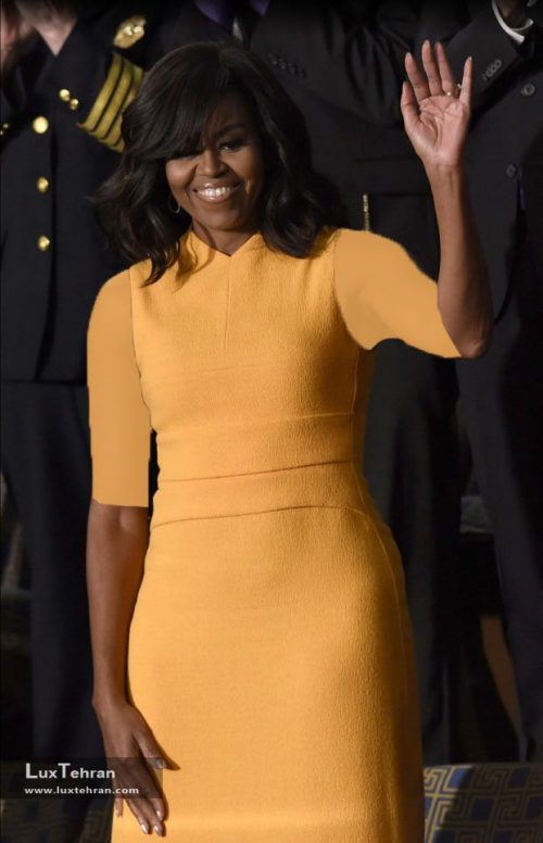 میشل اوباما لباس زرد 