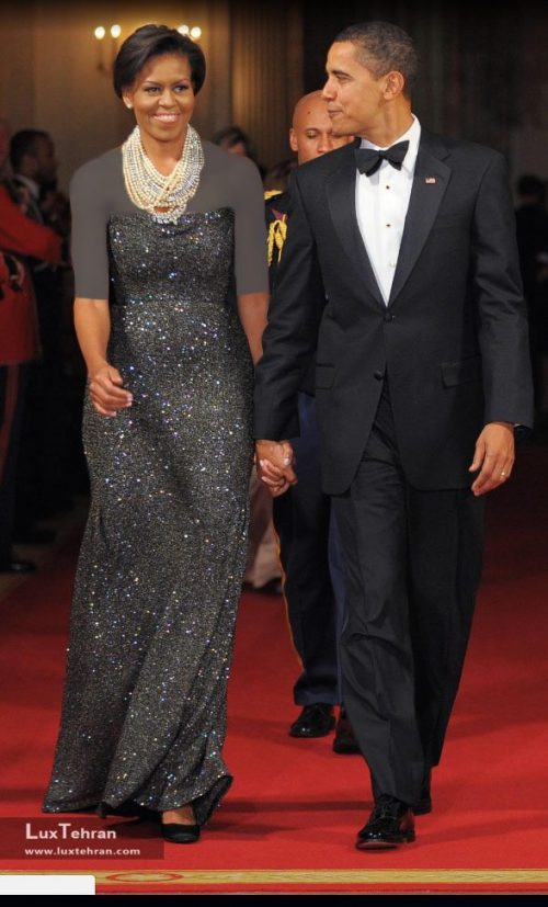 اوباما در کنار همسرش