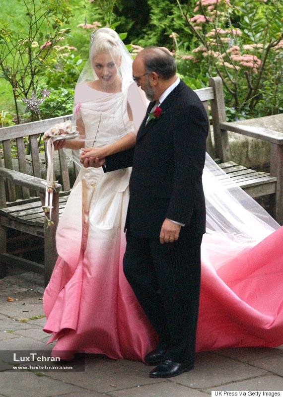 گوئن استفانی لباس عروس رنگی