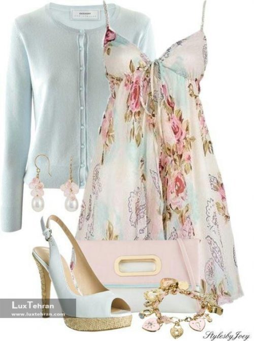 ست لباس مجلسی گلدار مناسب برای تابستان