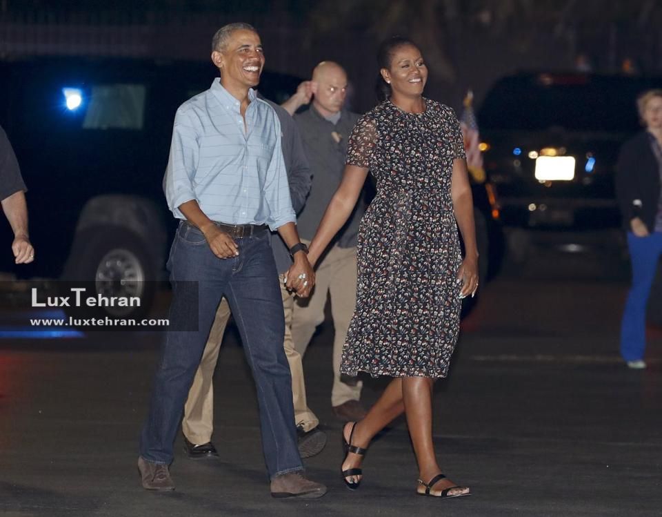 Michelle Obama میشل اوباما در کنار اوباما