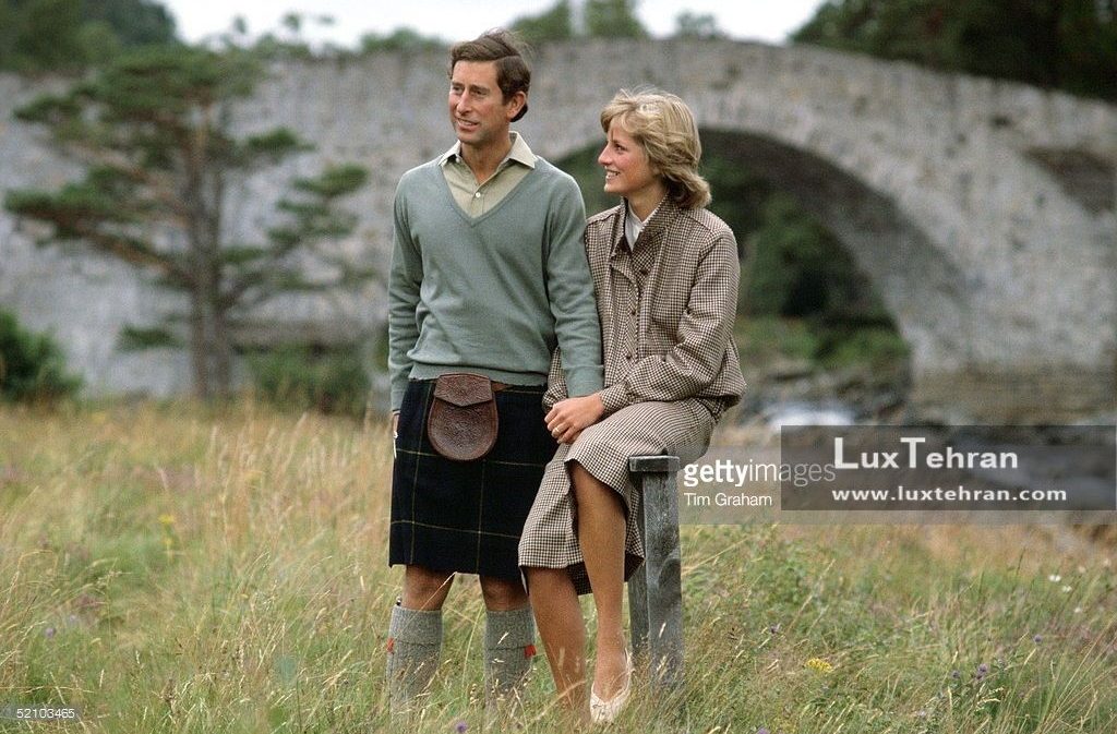 تصویری از پرنسس دایانا و پرنس چارلز در زمان ماه عسل در منطقه River Dee
