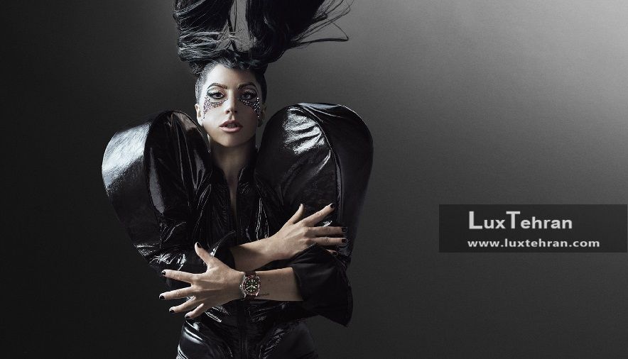 فوتوشوت تبلیغاتی لیدی گاگا با برند لاکچری TUDOR