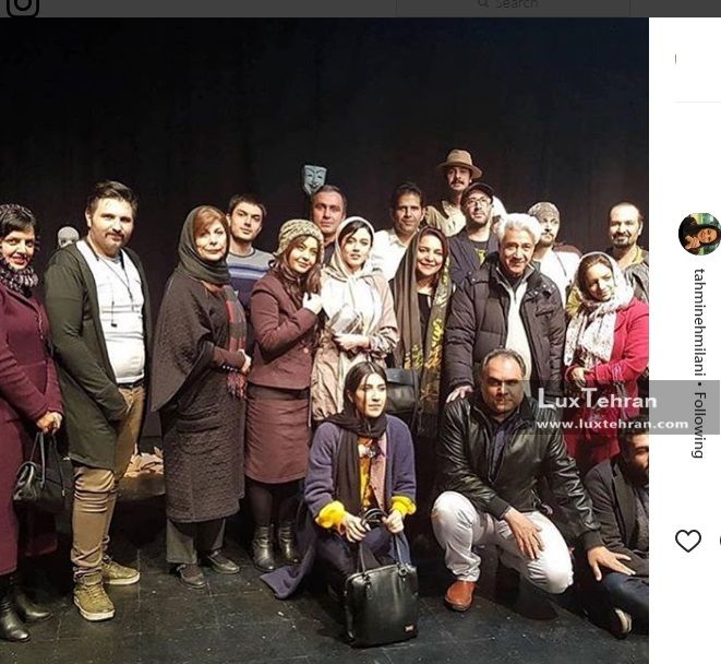 عکس تهمینه میلانی به اتفاق جمعی از هنرمندان سینما و تئاتر در اینستاگرام