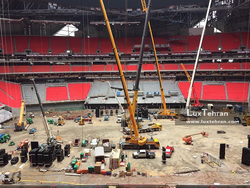 مراحل ساخت ورزشگاه در استادیوم لوکس و مدرن مرسدس بنز آتلانتا