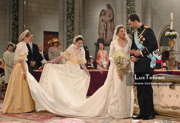 طراحی لباس عروس فوق العاده ملکه اسپانیا