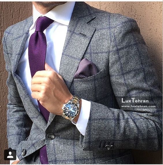  دستمال و کراوات بنفش