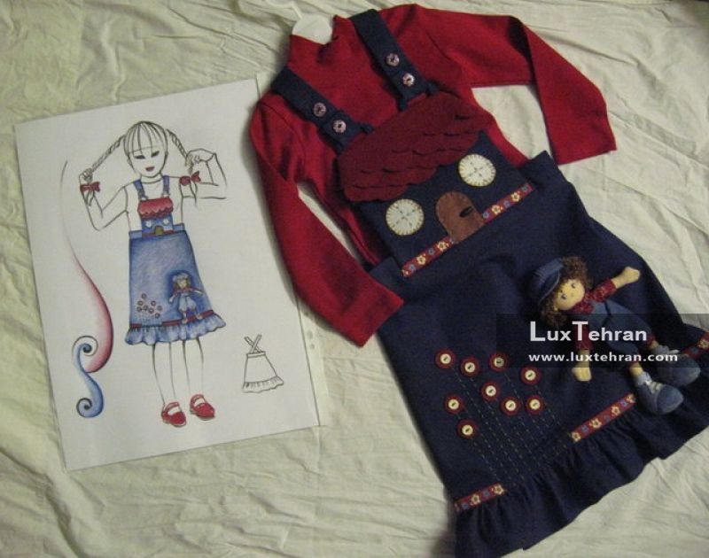 طراحی و تولید لباس بر اساس الهامی از نقاشی کودکان