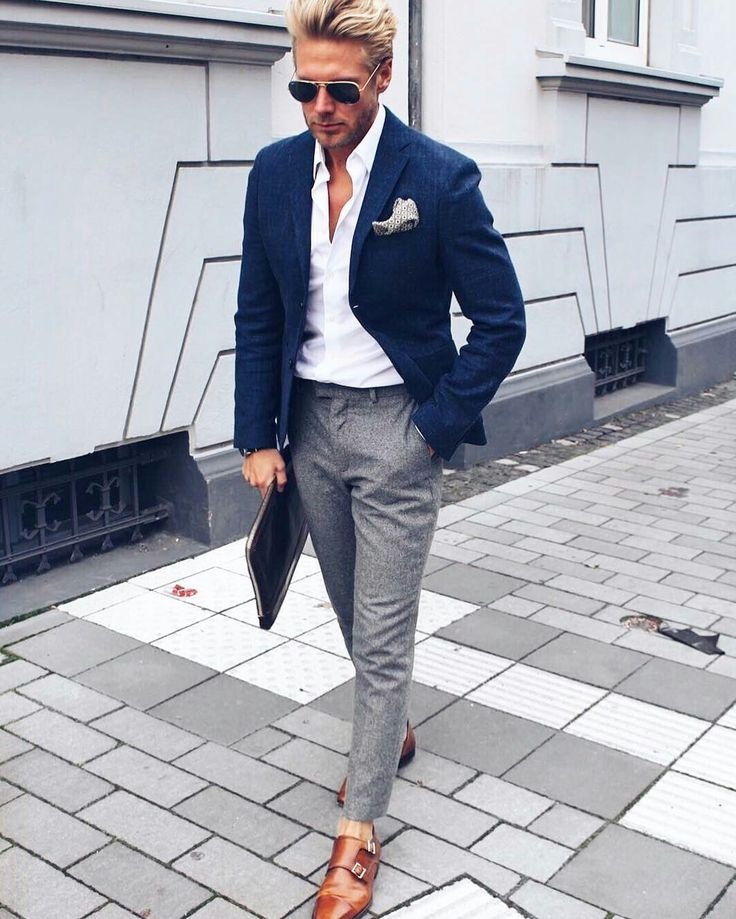 کت تک مردانه آبی رنگ