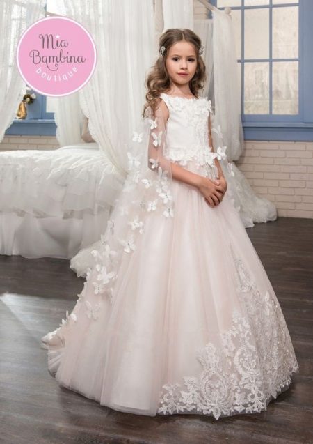 لباس عروس بچه گانه پروانه دار