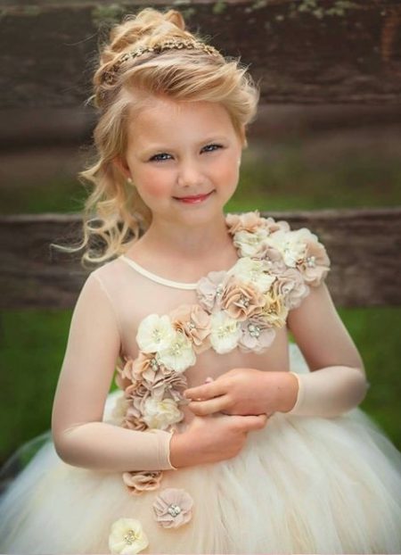 لباس عروس بچه گانه گلدار