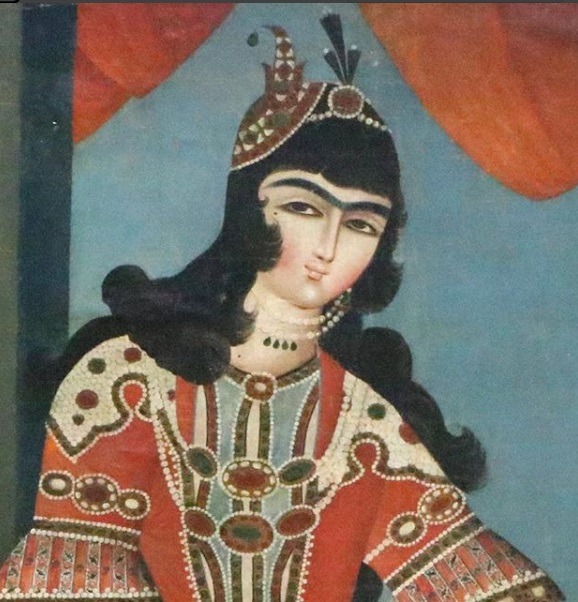 پرتره بانوی سنتور نواز عصر قاجار در موزه لوور