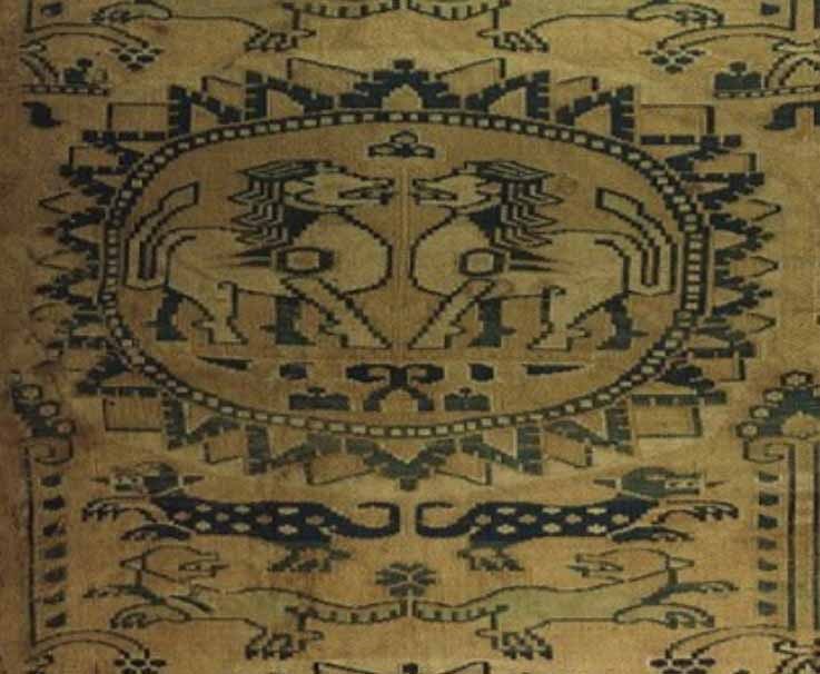 پارچه ابریشمی بافته شده در اواخر هزاره اول میلادی