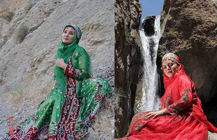 هویت بویر احمد در لباس سنتی رنگارنگ و ظریف کاری شده زنان