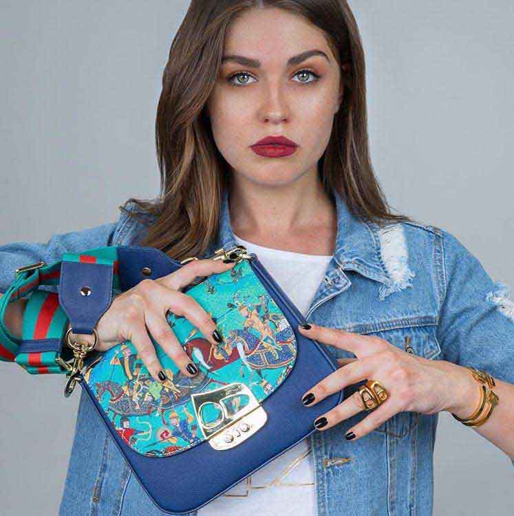 کیف زنانه آبی از برند نیمانی نیما بهنود