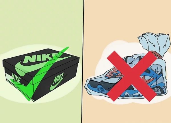 کفش های نایکی جعلی در یک جعبه اصلی نایک قرار نمی گیرند