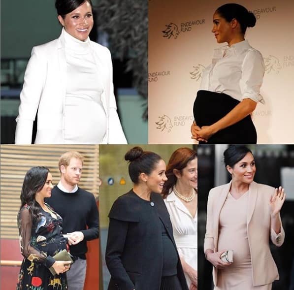 تصاویری از مدل لباس های بارداری مگان مارکل
