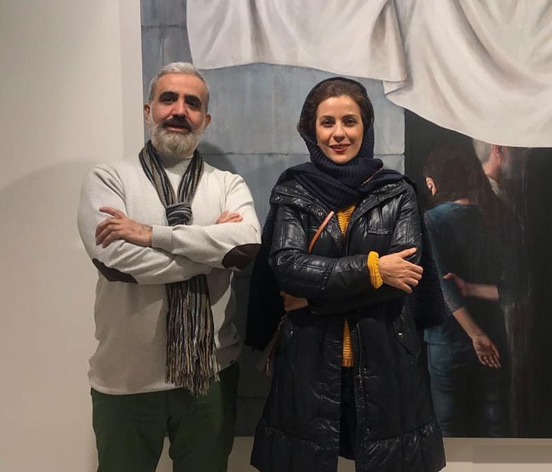 سارا بهرامی در نمایشگاه نقاشی سعید رفیعی