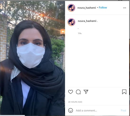ویدیوی 90 ثانیه ای نورا هاشمی در واکنش خبر ادعای تجاوز جنسی سیاوش اسعدی به ریحانه پارسا
